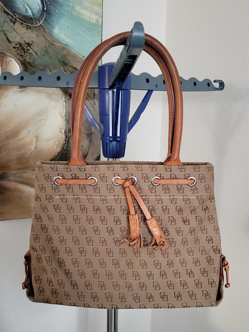 Vintage Dooney & Bourke Signature Monogram Satchel
